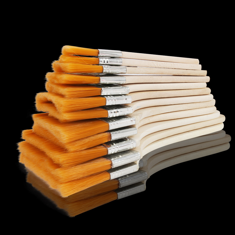 尼龙毛油画板刷112号烧烤刷子尼龙板刷美术绘画工具小毛刷子