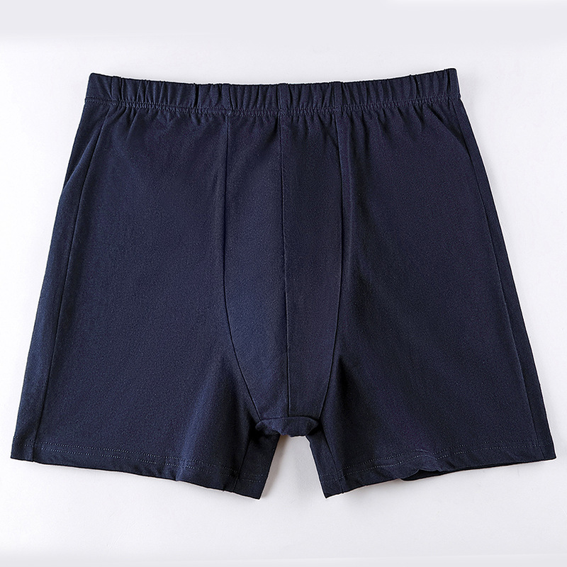 Men's Cotton Boxer Briefs Men's Cotton Shorts Underpants Cotton Youth Mid-Waist Four-Corner Fat Guy Cotton Pants