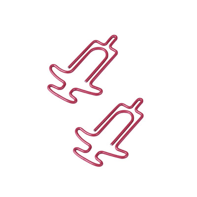 定制医疗器材宣传文具小礼品 创意异形回形针 针筒造型曲别针