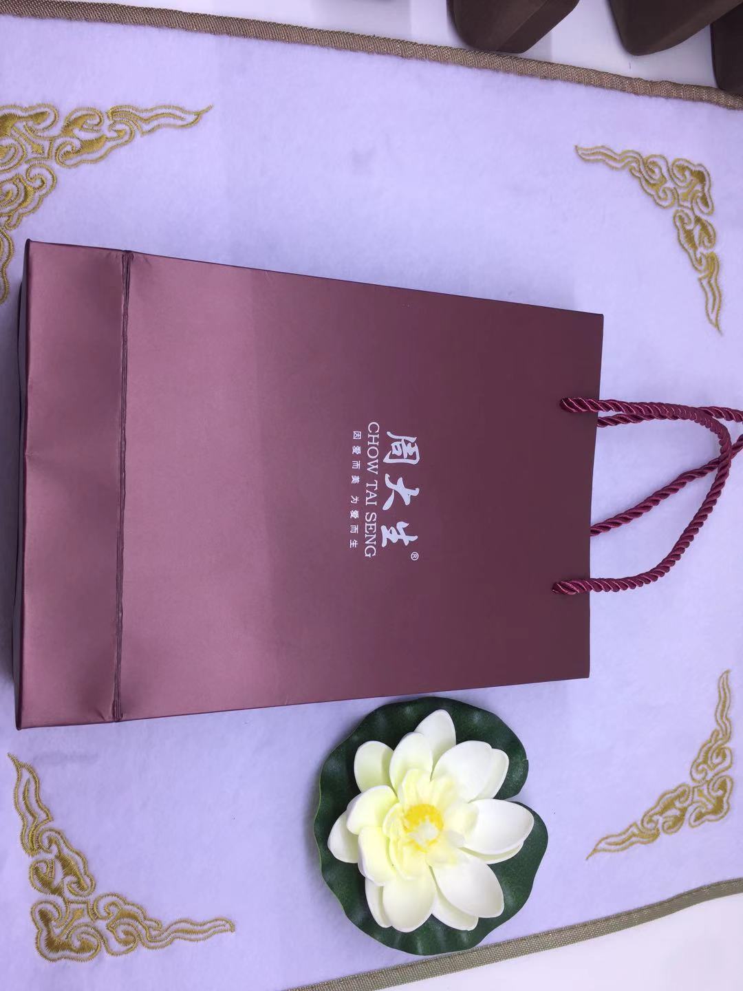 现货周大生款纸袋珠宝黄金手提袋珠宝店通用款专版纸袋批发