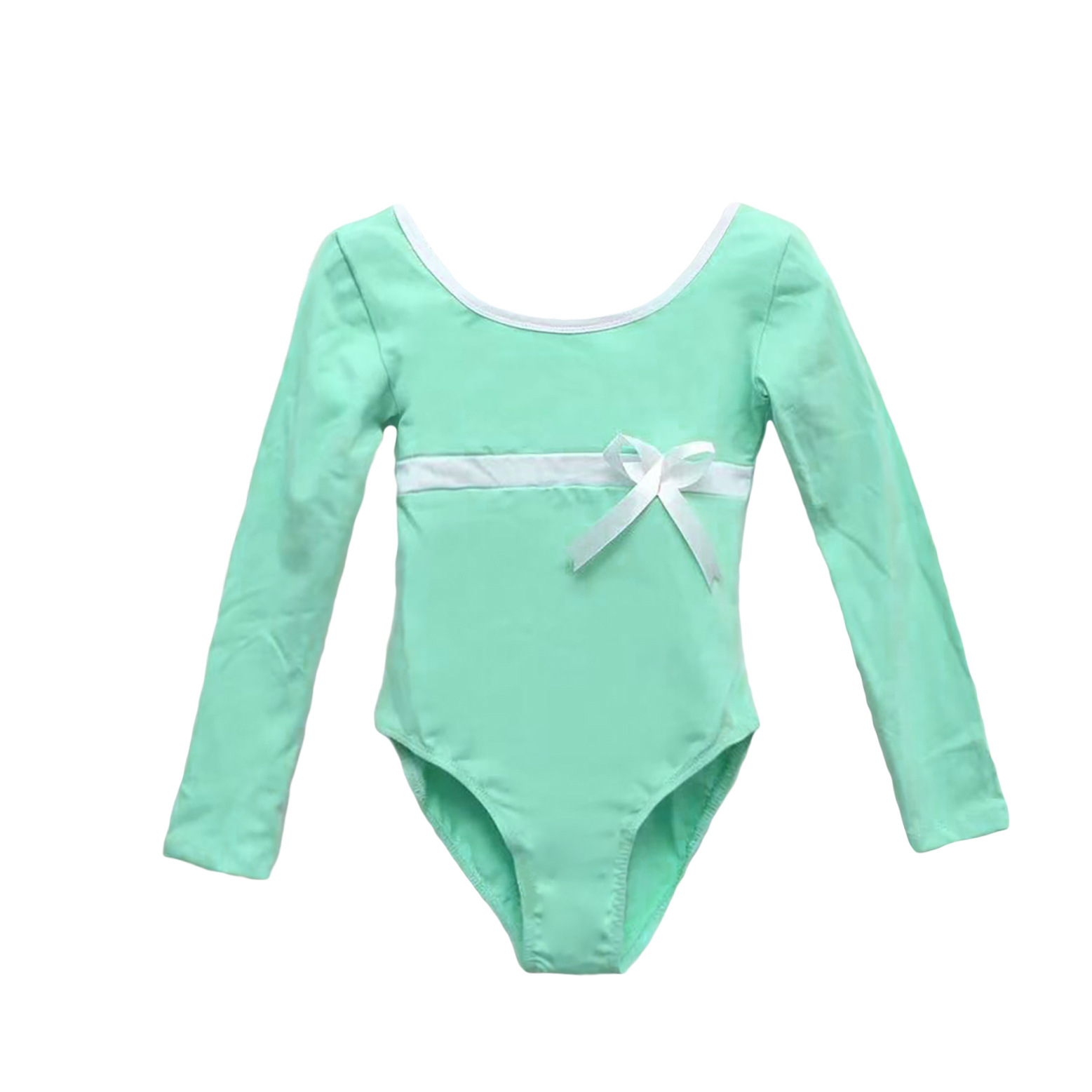 厂家直销儿童舞蹈连体服芭蕾体操服练功服拼接拼色长袖体服考级服