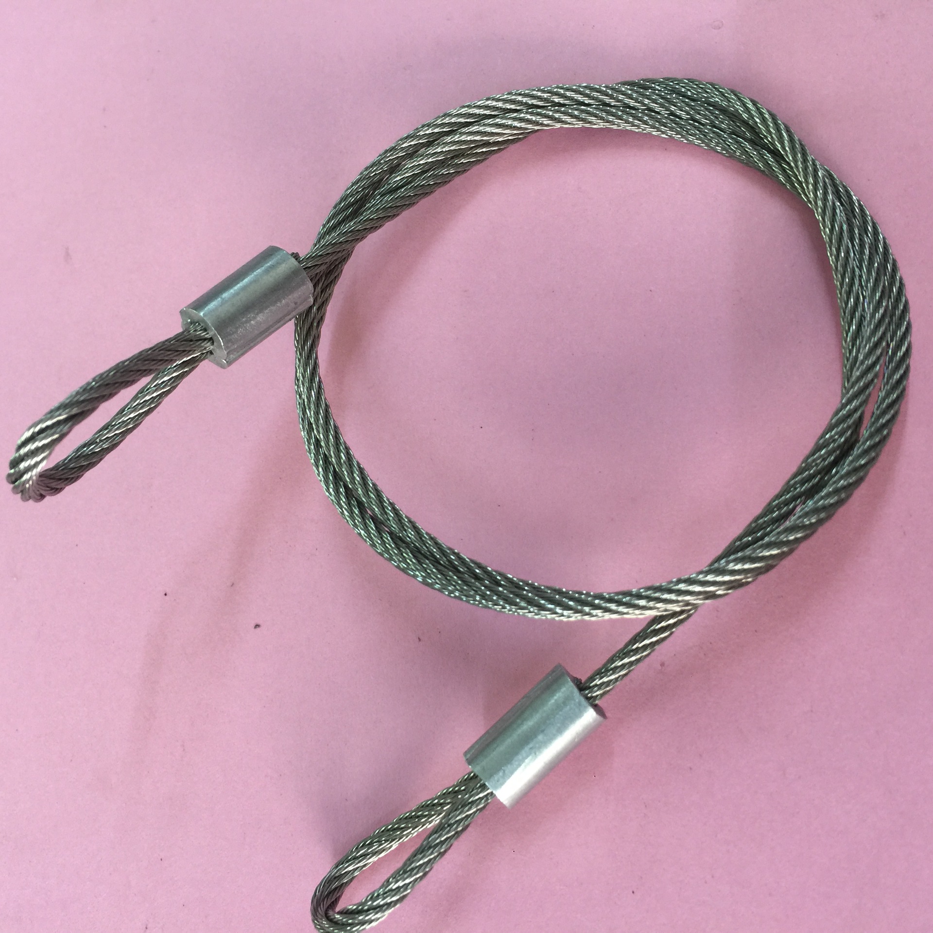 230416不锈钢包胶包塑涂塑不锈钢丝绳拉索机械限位钢绳索吊索吊具