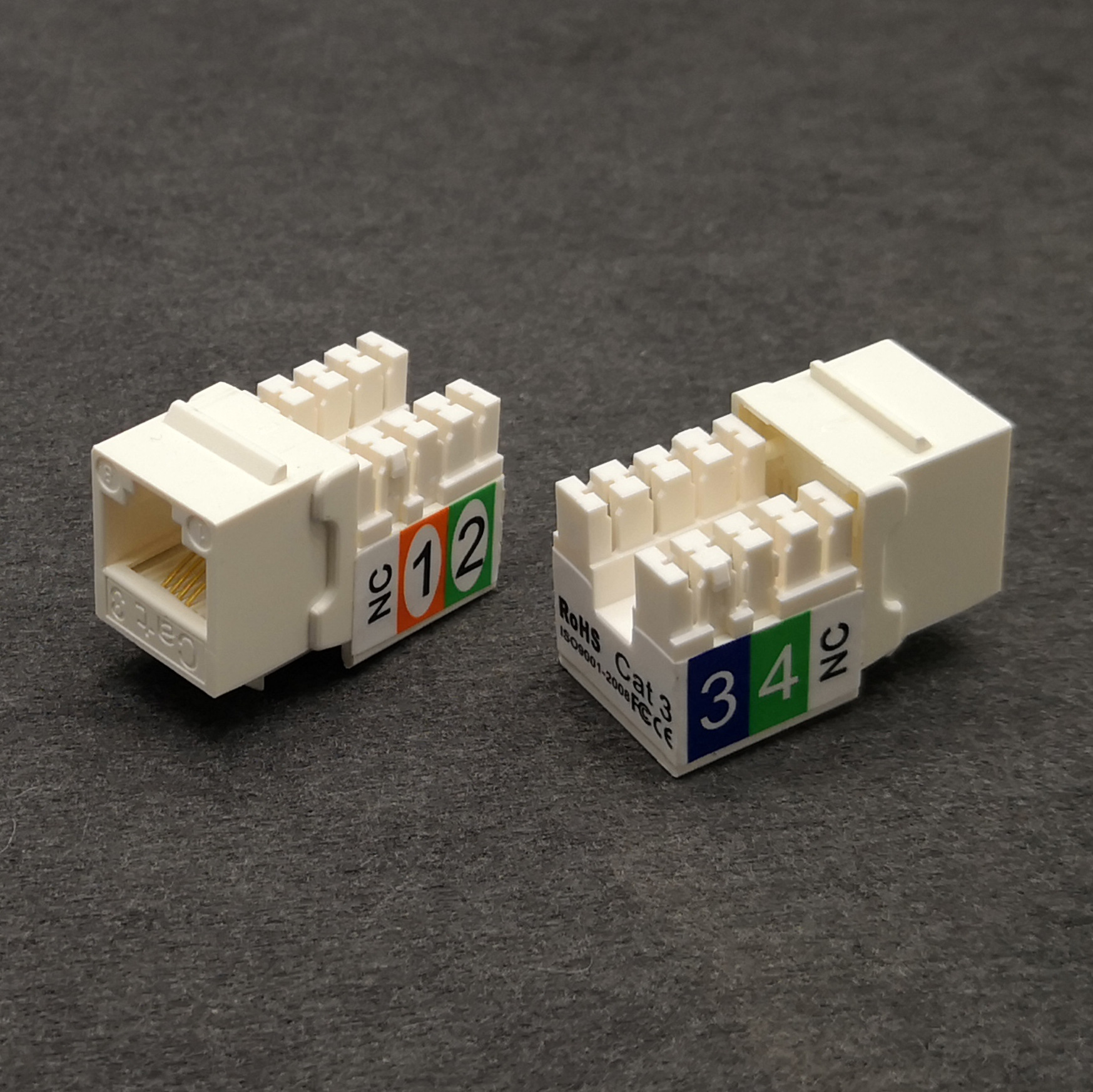实力厂家 rj11 cat3语音模块镀金4芯三类信息电话模块 可oem贴牌