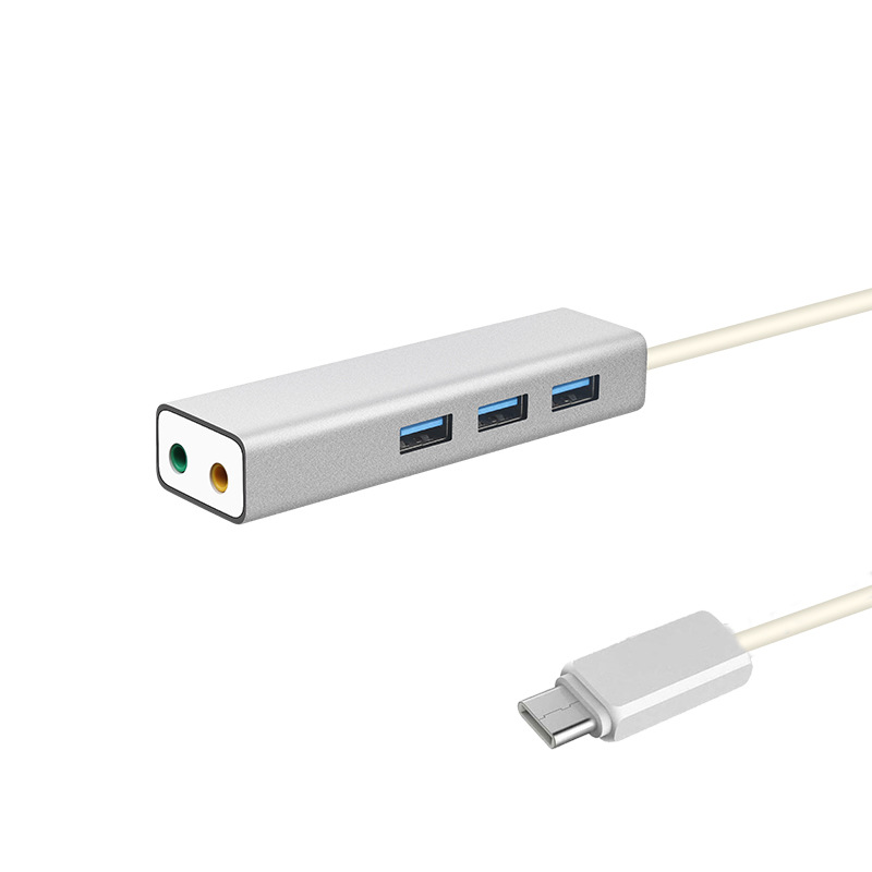 usb声卡加hub外挂3.0 type c接口type a接口-阿里巴巴