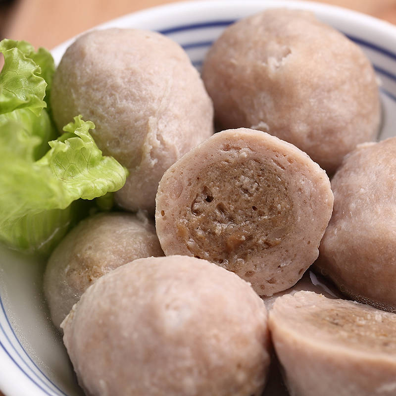 关东煮麻辣烫包心贡丸500g潮汕猪肉丸火锅食材肉丸批发地摊小吃