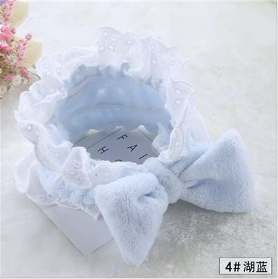 Wholesale Japanese Sweet Lace Bow Hair Band Internet Celebrity Mori Women's Makeup and Face Wash Hair Band