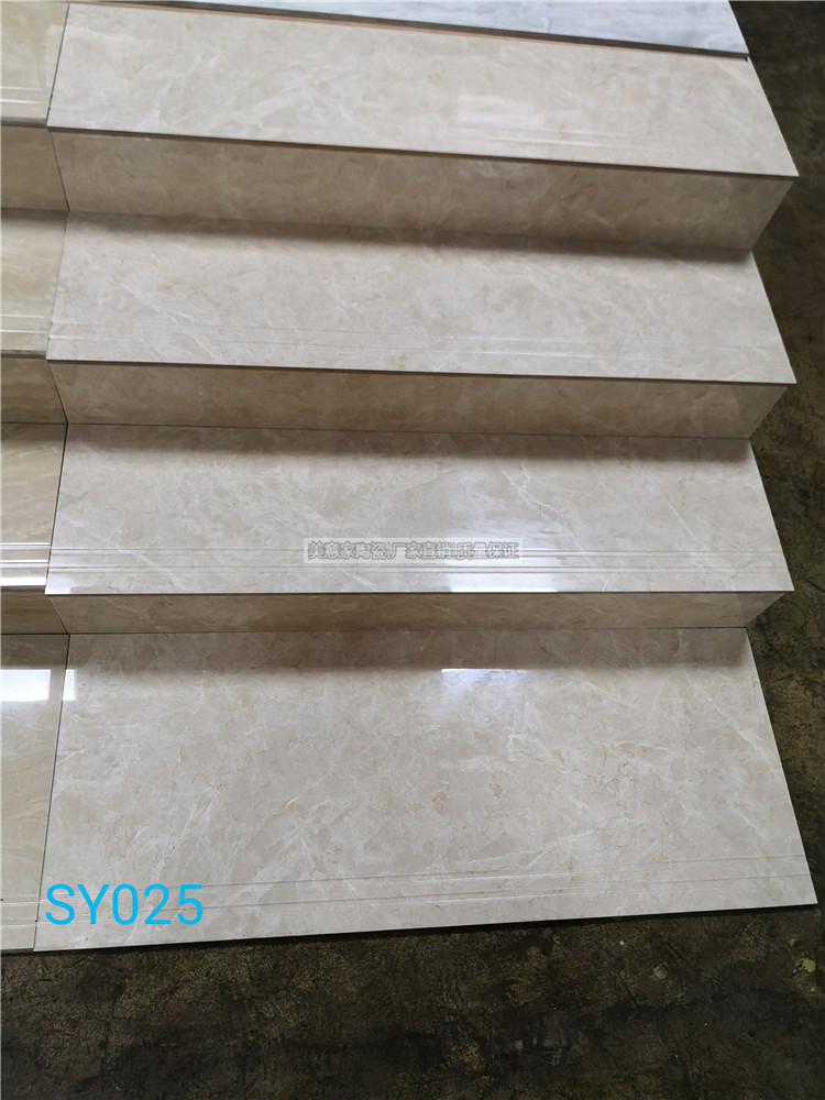 楼梯瓷砖亮光面1.2米楼梯踏步砖防滑耐磨梯级砖楼梯台阶一体式