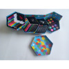 儿童绘画彩笔文具套装52件套六角四层纸盒包装|ru