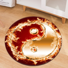 太极圆形地毯客厅地毯卧室餐厅地垫ebay亚马逊货源一件代发图案