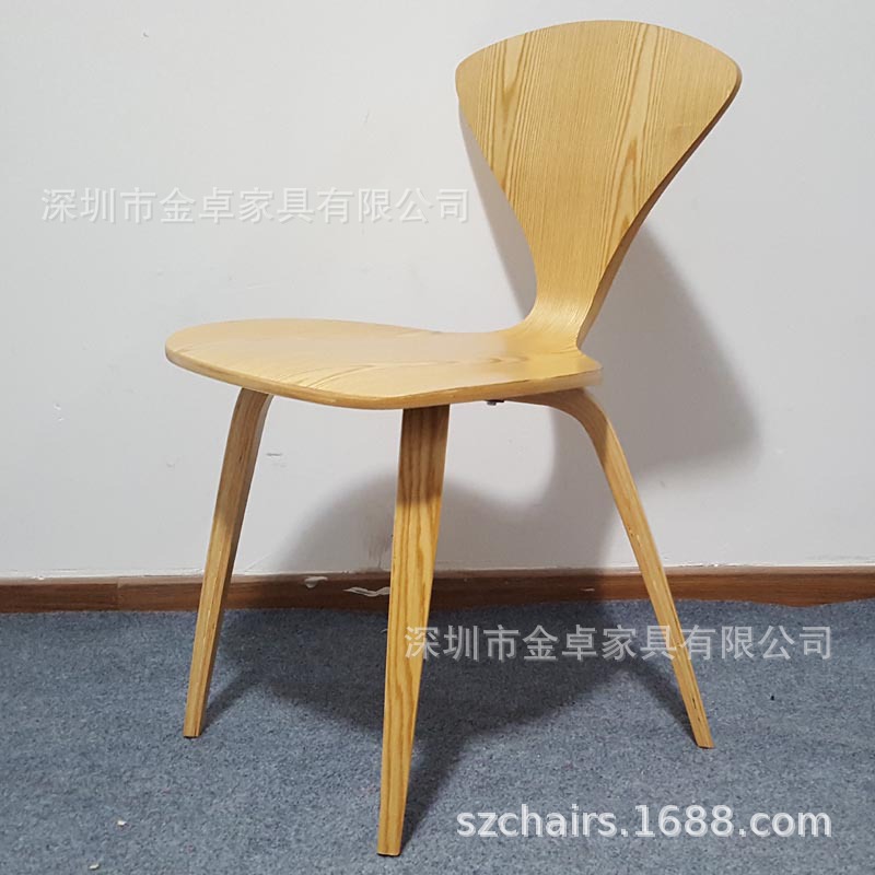 【d-161】深圳金卓家具供应小蛮腰曲木椅 全实木弯板椅高档曲木椅