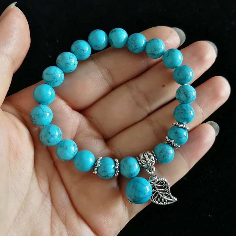复古云南民族风蓝松石手链波西米亚旅游装饰品古典十二生肖手串女