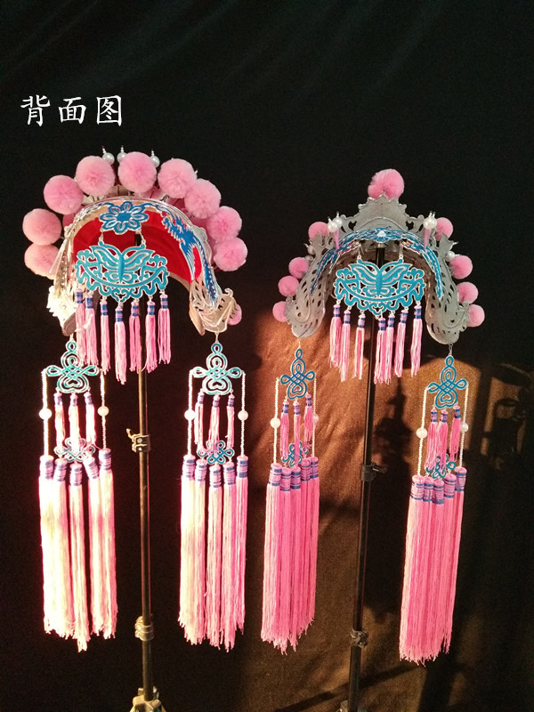 摄影专用宫女小姐冠美人季戏曲戏剧表演服装头饰京剧小过桥头盔