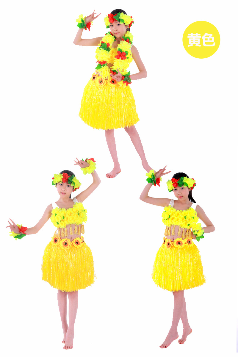 舞服装夏威夷草裙六一儿童节表演服装草裙儿童草裙