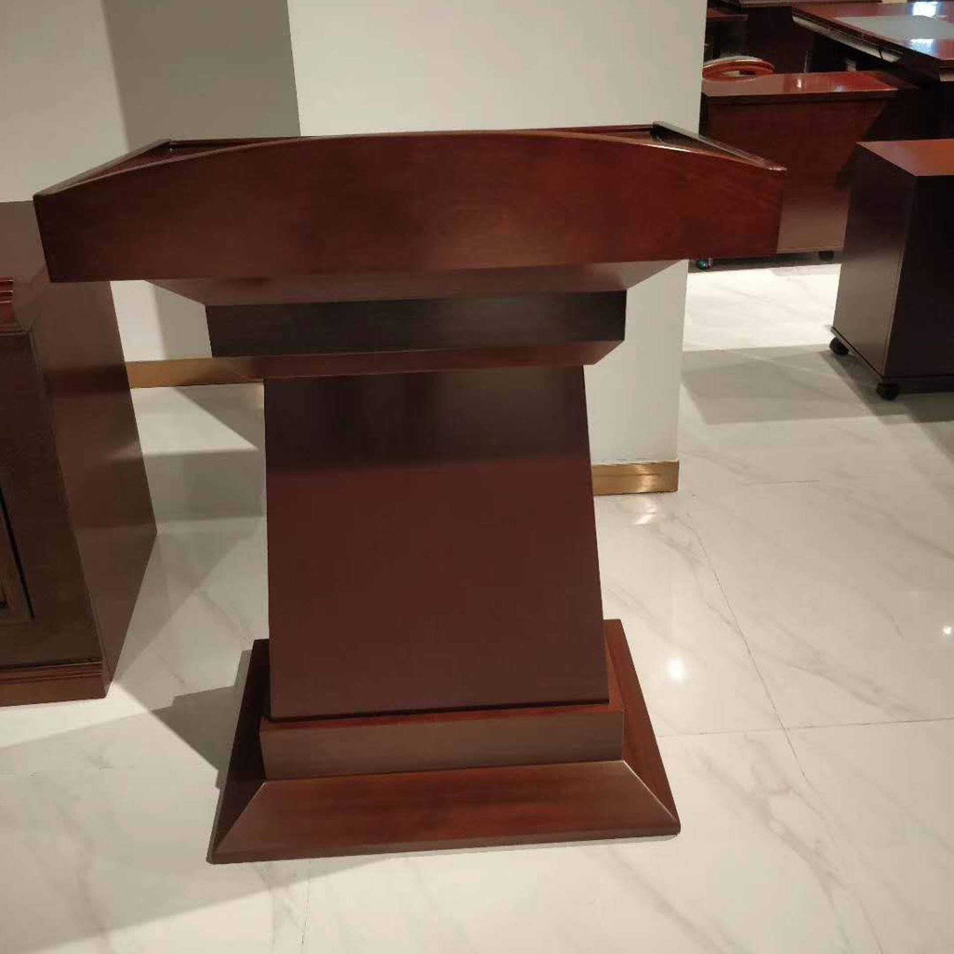 厂家批发木制皮油漆演讲台 接待台 酒店接待台 演讲台c