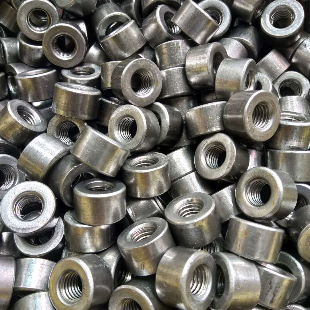 厂家现货供应圆螺母圆柱母 镀锌本色焊接圆型台阶螺母m6-m22