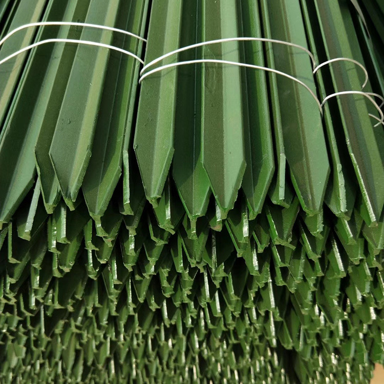 y型柱草原网牛栏网刺绳立柱预埋型尖头实心铸铁铁丝网围栏立柱