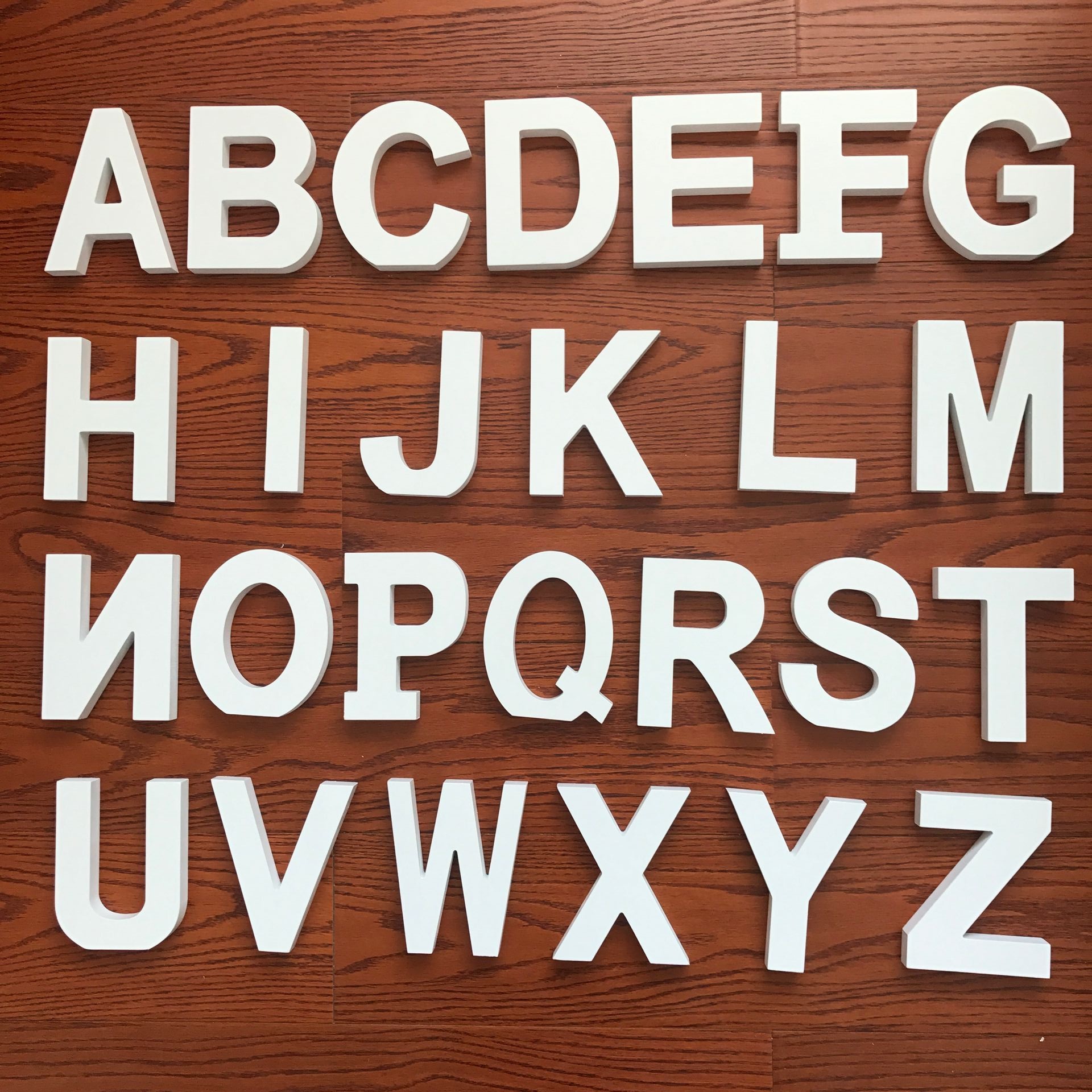 墙壁家居装饰英文字母 拍摄道具简约木质工艺品 木制摆件15*2cm