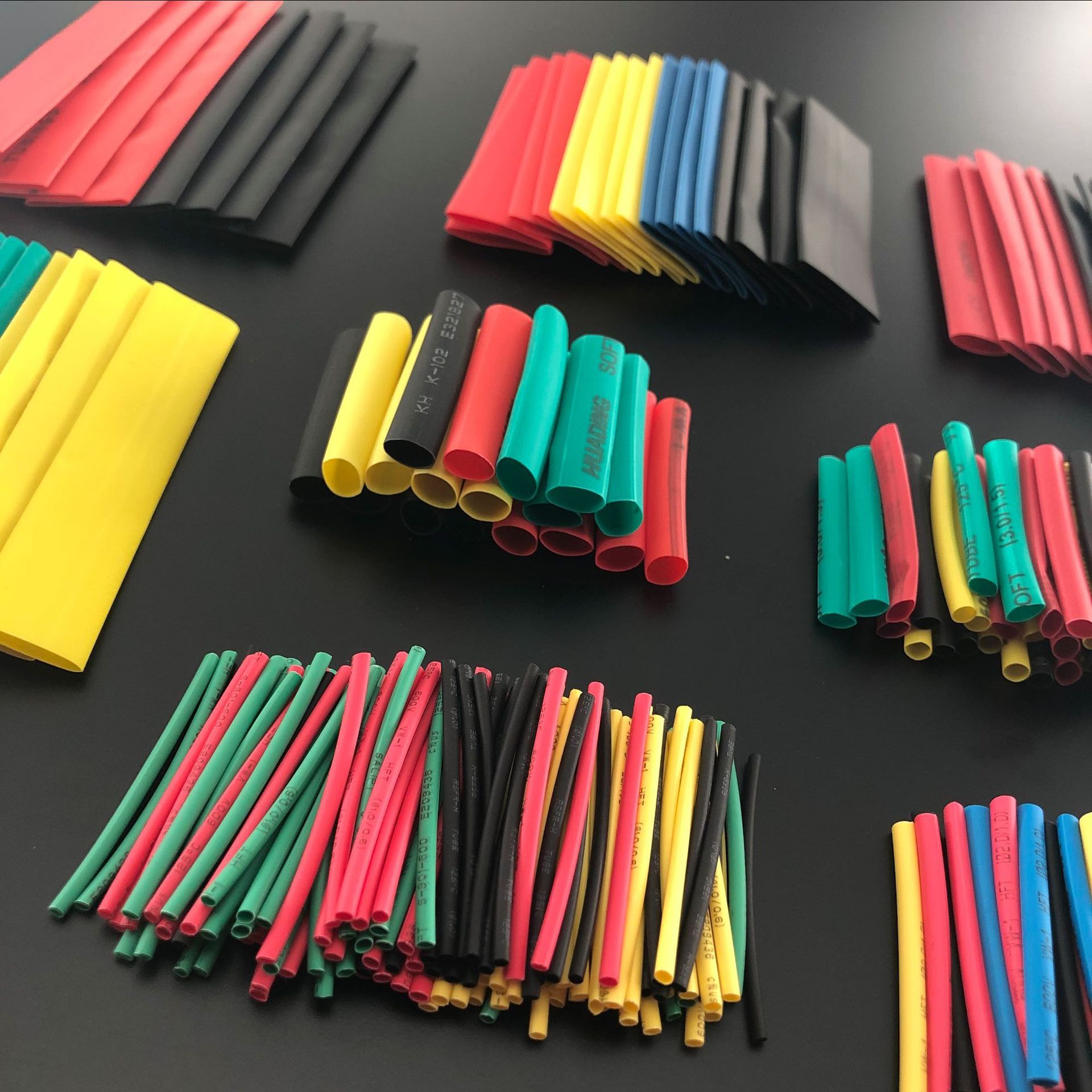 ebay货源 328pcs袋装彩色环保热缩套管 耐高低温热缩管组合