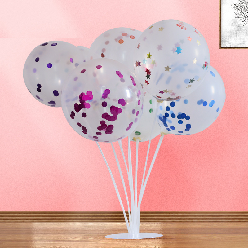 Sequin Balloon Push Scan Code Small Gift Holiday Wedding Celebration Decoration Confession Balloon Transparent Latex Paper Scrap Balloon