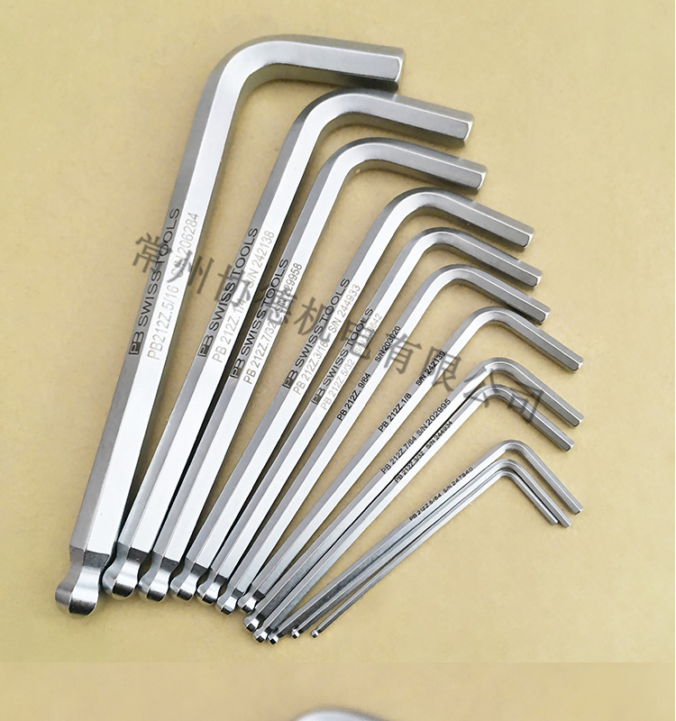 进口瑞士pb swiss tools 212z英制球头内六角扳手单支5/64 3/32