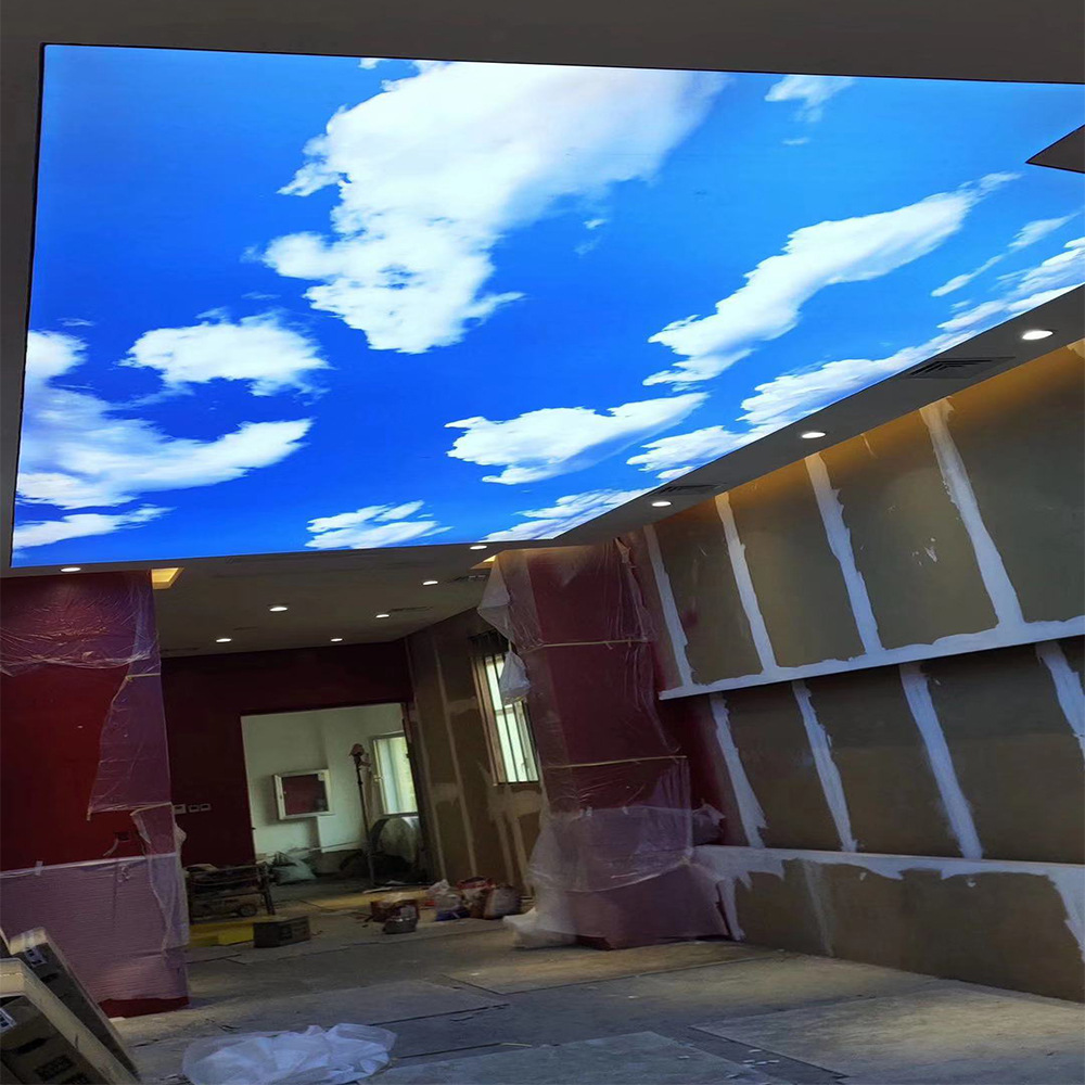 天花吊顶蓝天白云软膜天花吊顶星空走廊天花灯膜吊顶嘉兴上门安装