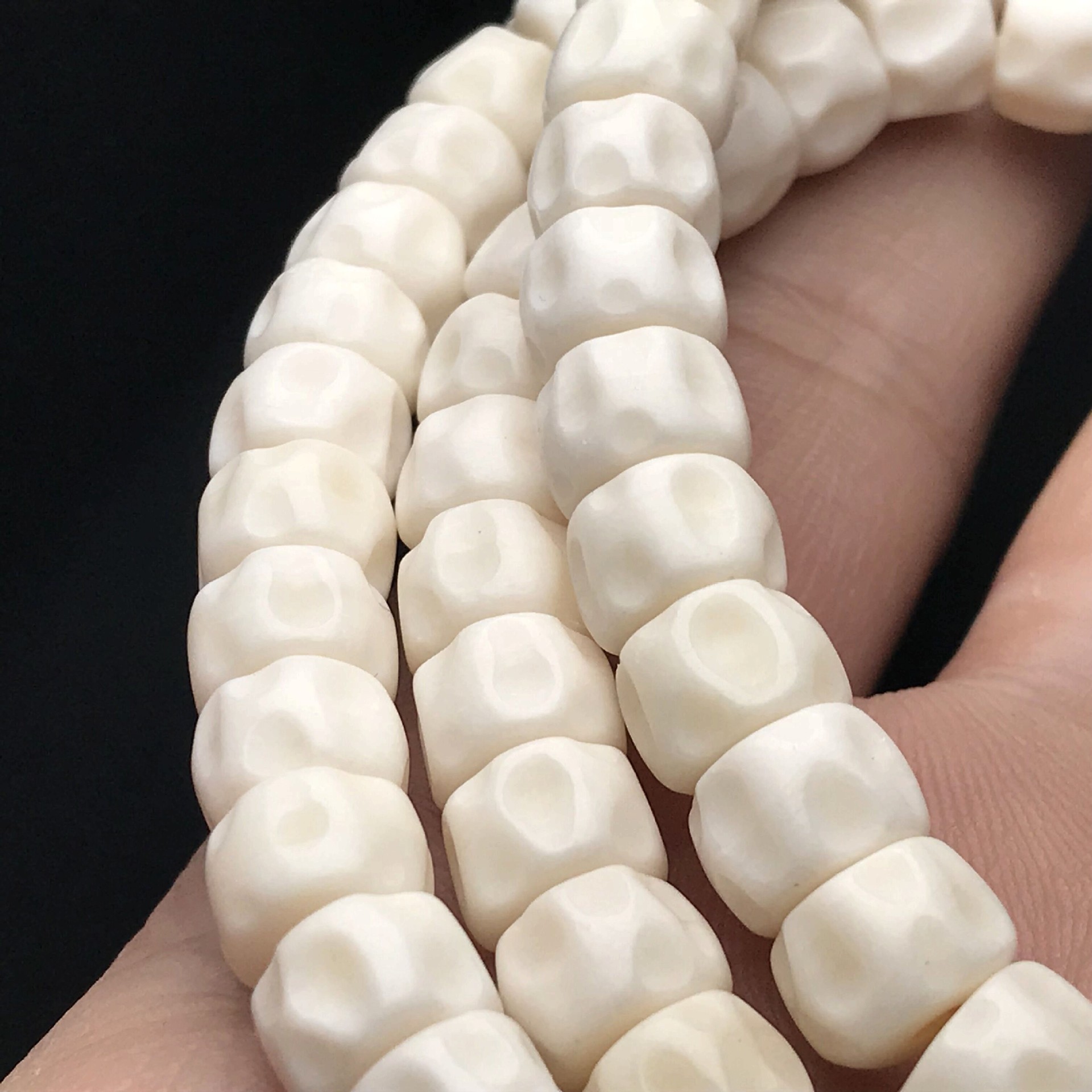 天然鹿骨雕刻百香籽 108颗佛手串 鹿腿骨念珠手链 文玩骨头