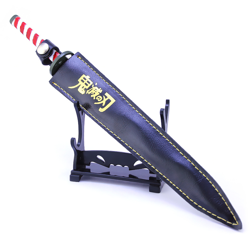 鬼灭之刃周边 蛇柱伊黑小芭内日轮刀合金鞘刀武器模型 不可开刃