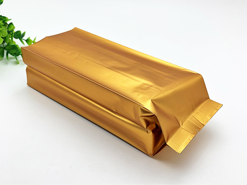 厂家直供金色铝箔袋 风琴立体袋 镀铝真空袋 通用茶叶包装袋现货