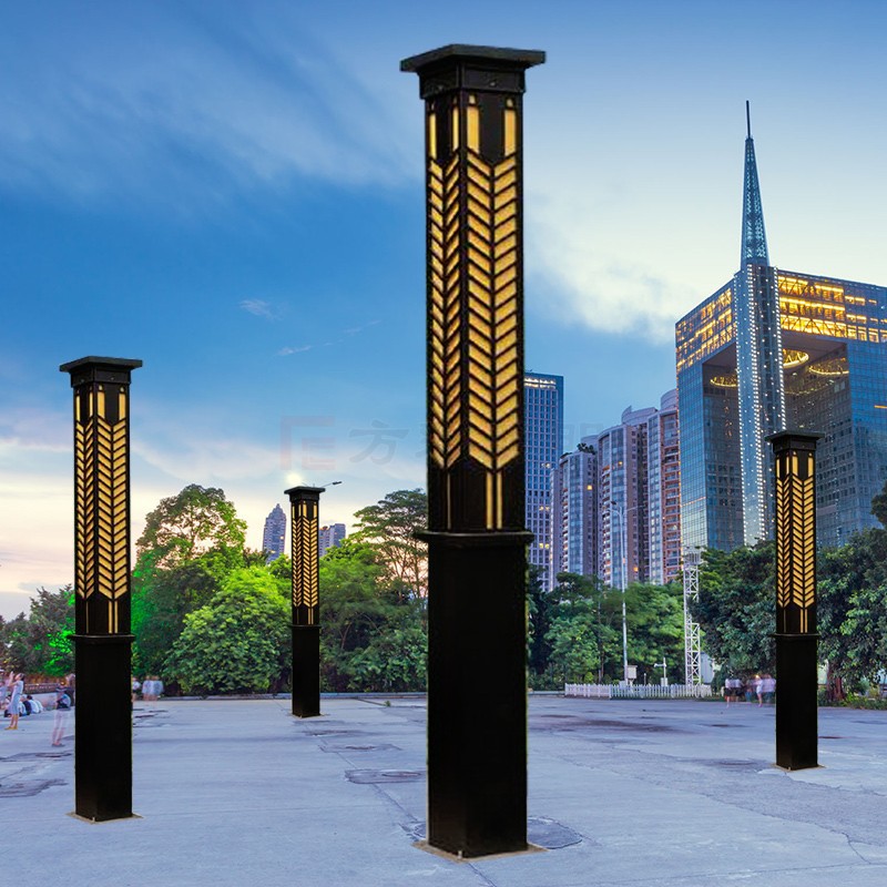 led景观灯批发户外防水方形柱造型特色园林广场道路3米市电景观灯