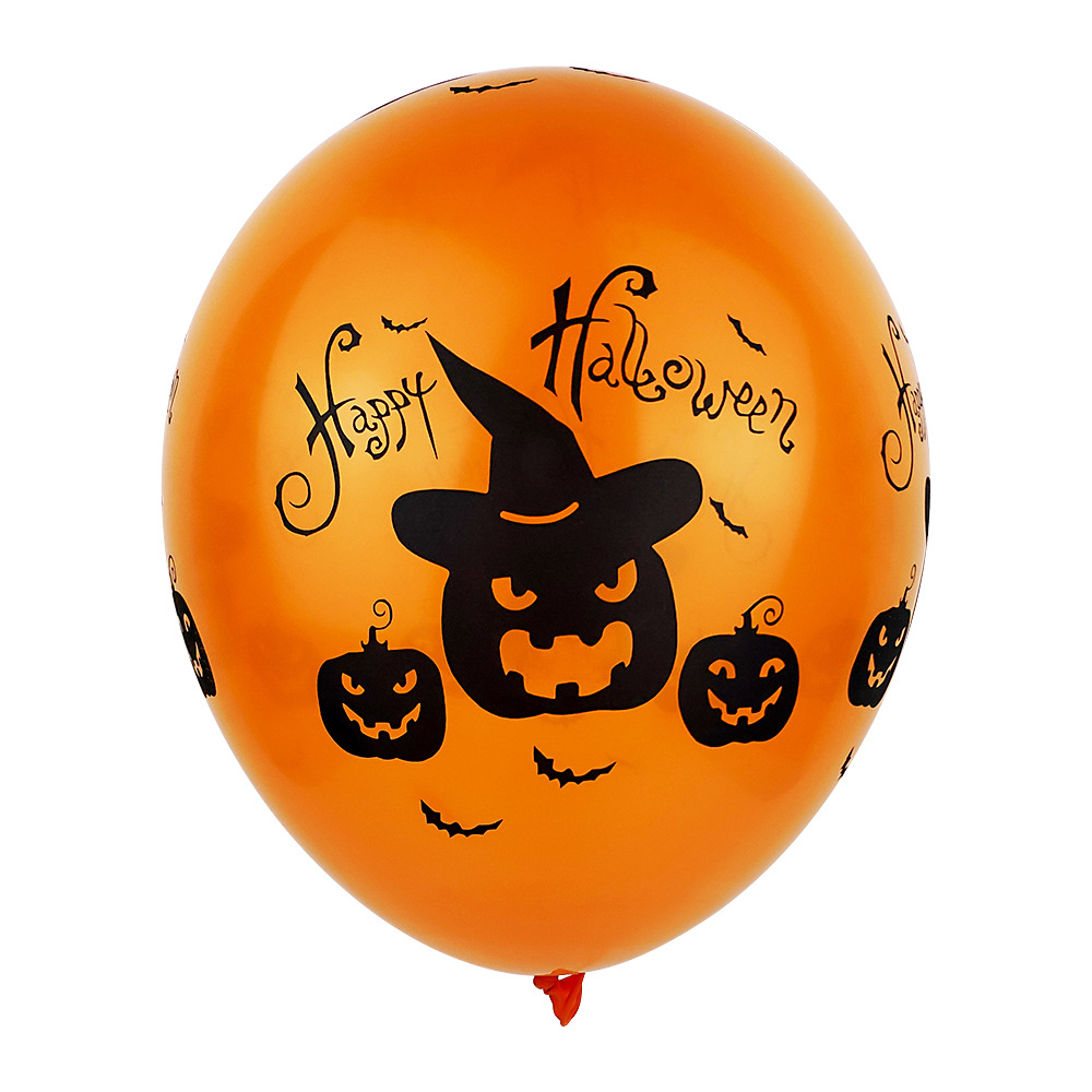 热销12寸万圣节气球南瓜派对用品装饰气氛场景布置鬼节南瓜气球