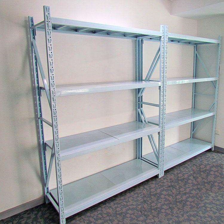 供应轻型家用仓储货架服装超市小商品置物架多层板网格分类铁架子