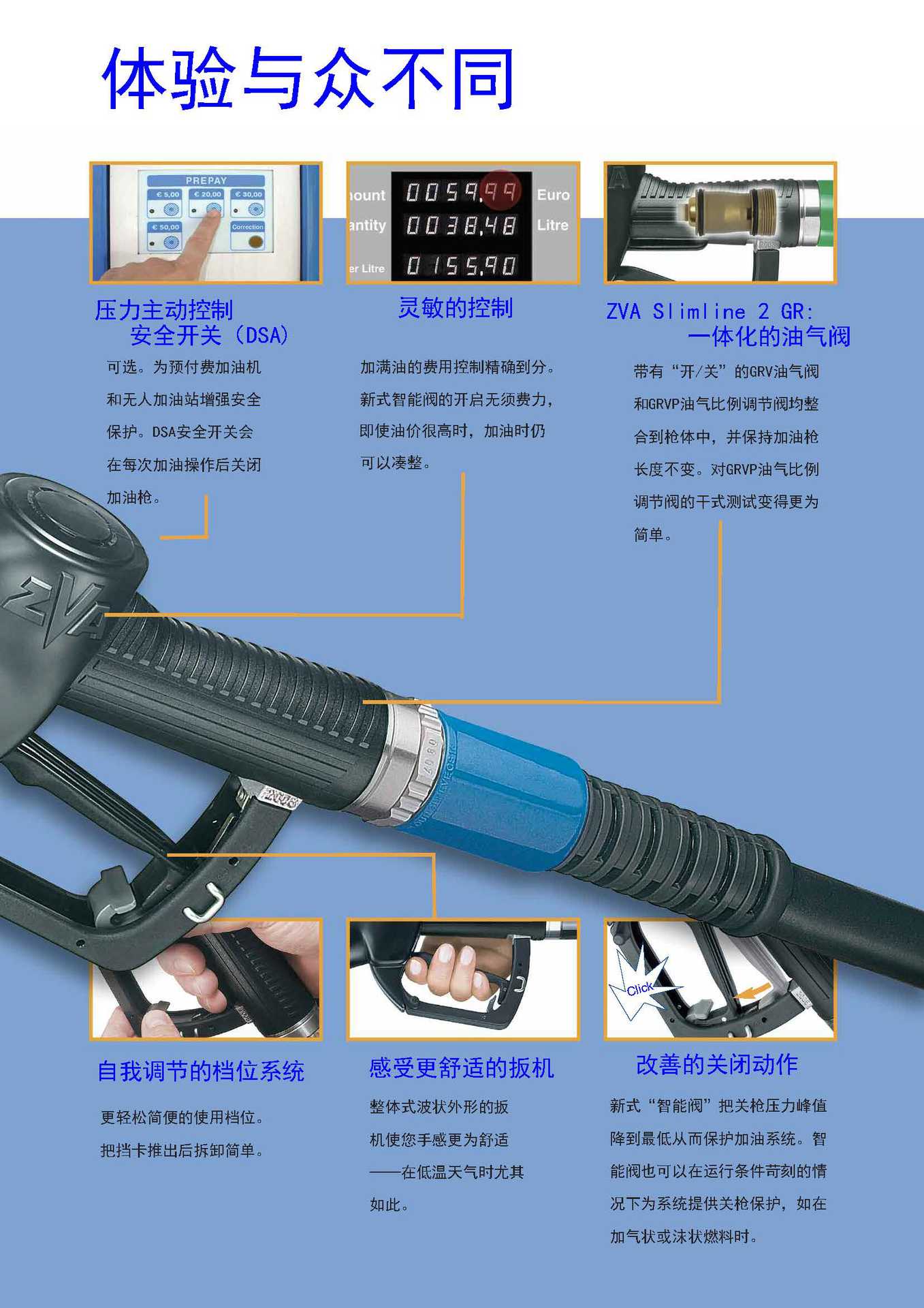 德国原装进口grvp无压自封机械式加油站油气回收加油枪