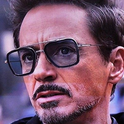 太阳镜平光镜钢铁侠小罗伯特唐尼同款眼镜方形街拍复古