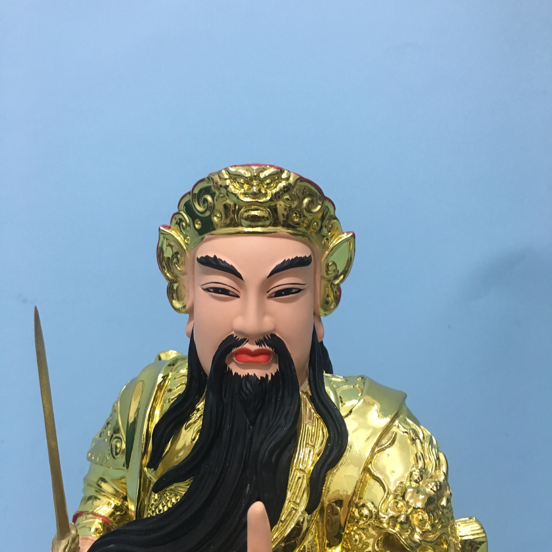 树脂佛像寺庙祠堂工艺品摆件 玄天上帝真武大帝上帝公贴金极彩