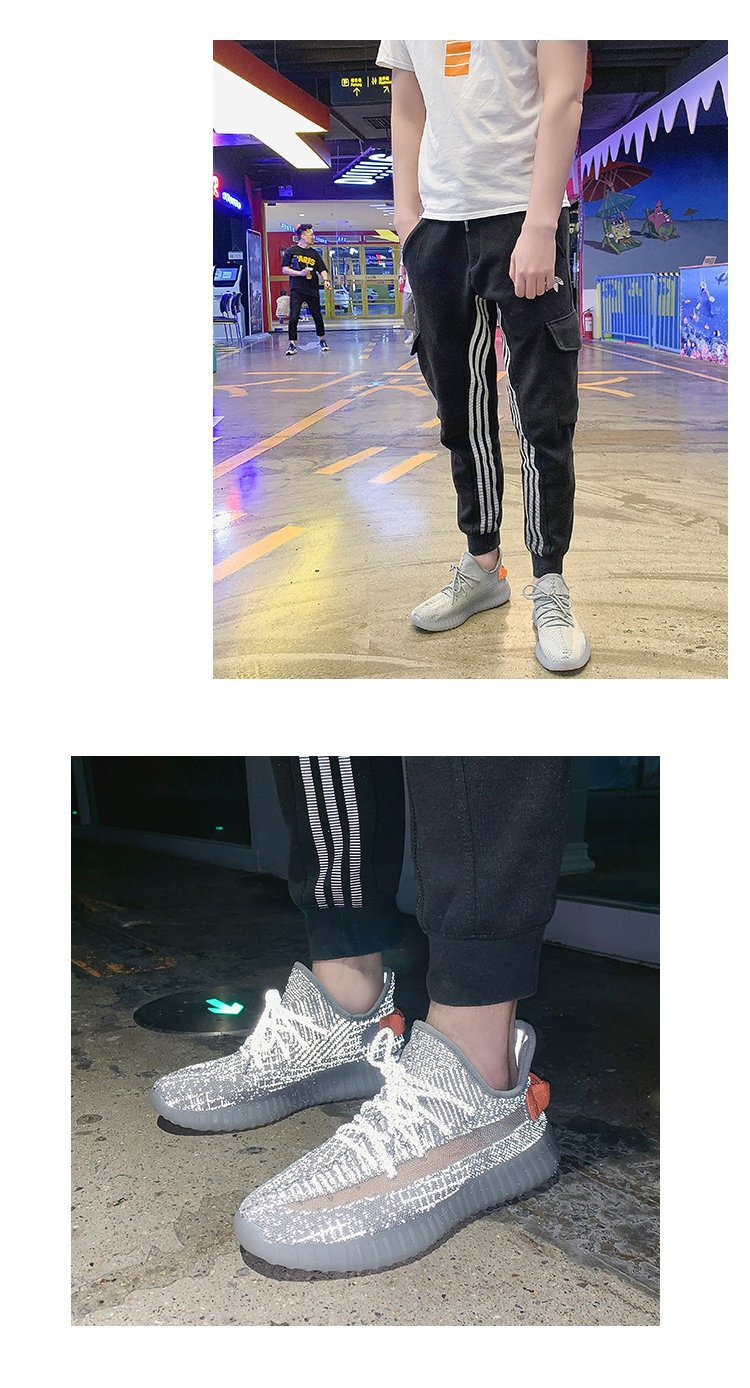 珊瑚橙yeezy350兵马俑运动鞋男飞织透气女鞋美洲版椰子鞋潮情侣鞋