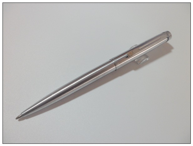 经典老款英雄50不锈钢光面按动圆珠笔英雄401刻丝不锈钢圆珠笔