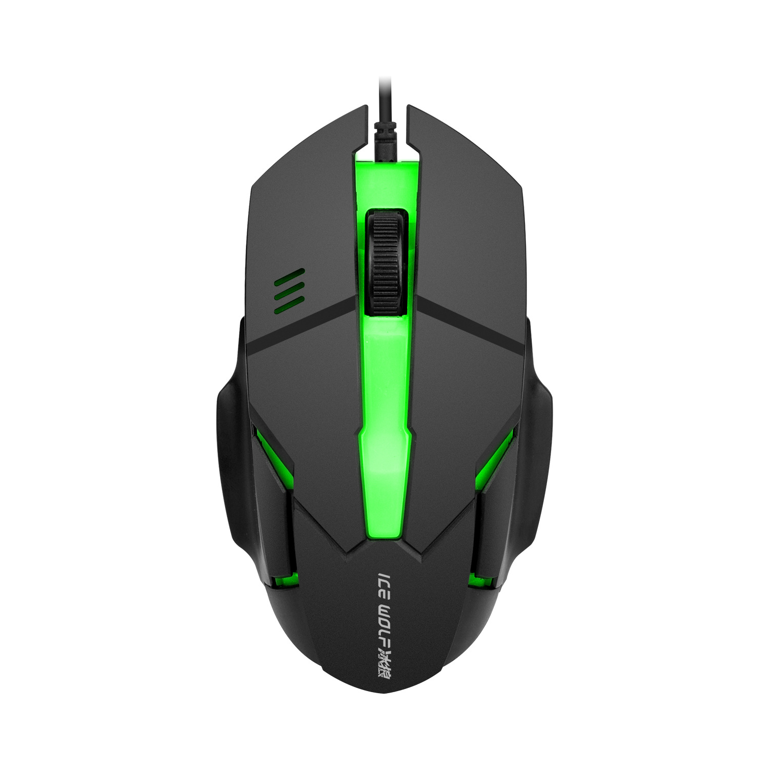 冰狼f2鼠标 usb有线办公商务家用发光游戏台式机笔记本电脑鼠标