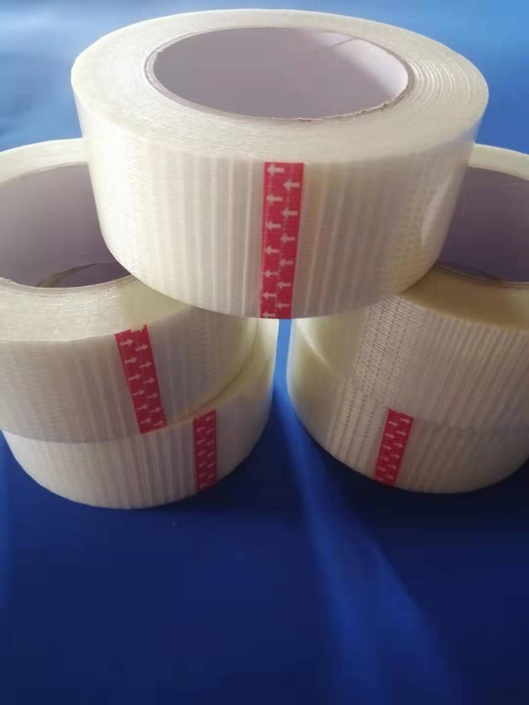 济南厂家供应高粘性,超强拉力5cm玻璃纤维胶带,十字纤维胶带