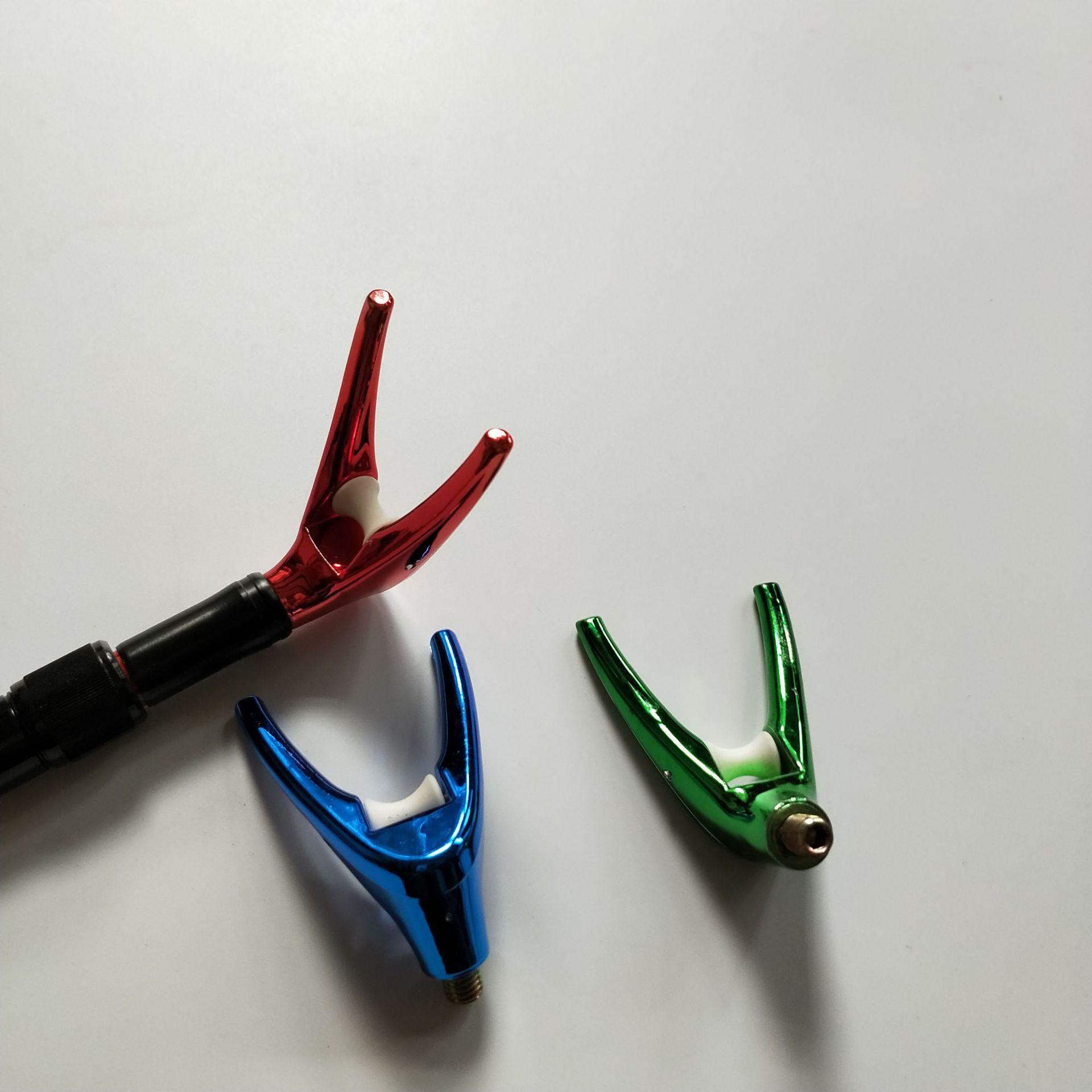 批发鱼竿支架头 电镀彩色支架头 钓鱼杆架杆头 竞技支架的头