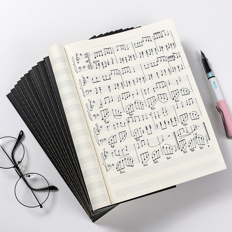 b5乐谱软抄本钢琴作词作曲五线谱本子16k学生乐理练习笔记本批发