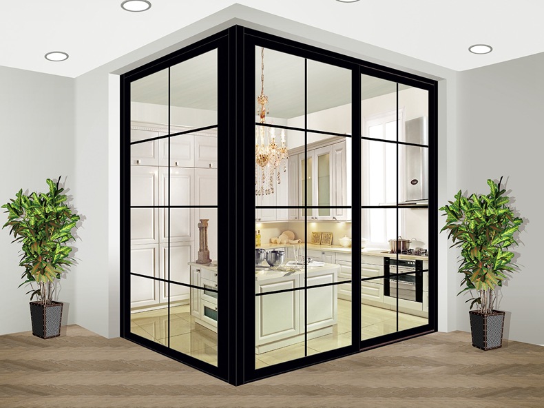 厂家直供 铝合金玻璃门 防爆钢化双层推拉门 中空玻璃门窗定制