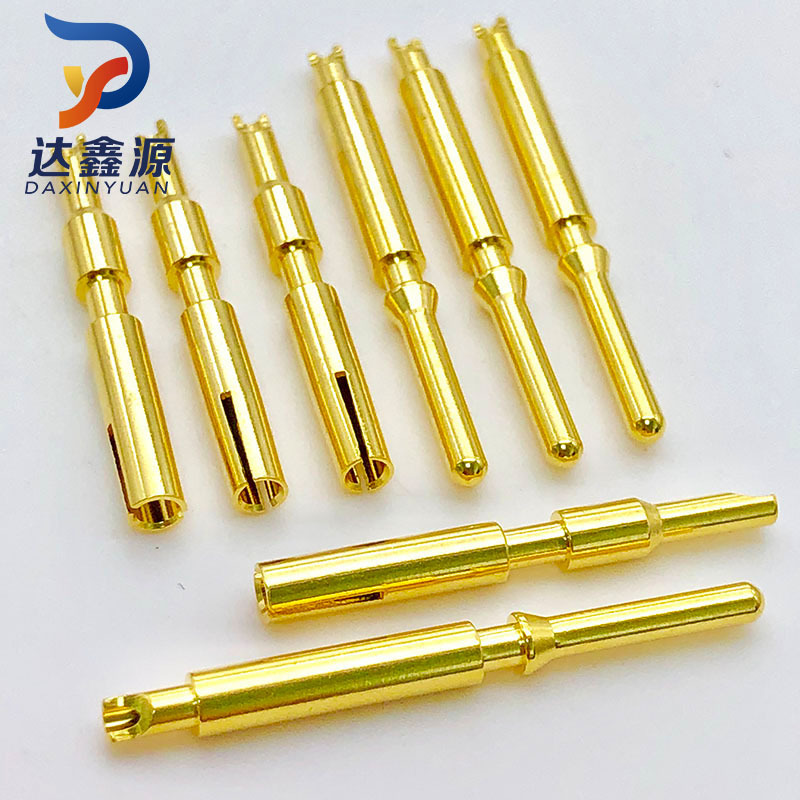 厂家直销 铜针 插针 公母针 防水连接器公母插针插孔pin针 加工