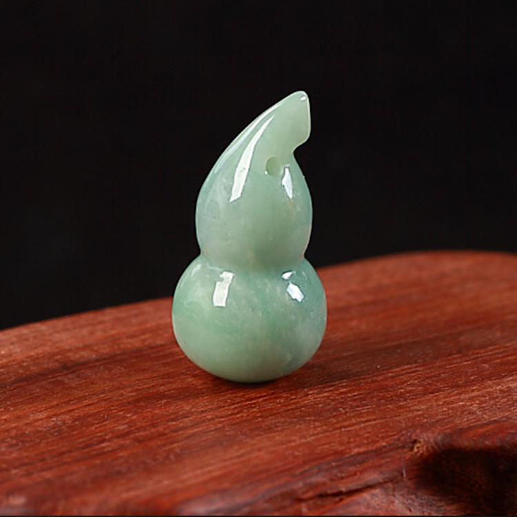 缅甸翡翠小葫芦散件 老坑冰糯种翡翠男女款挂件配饰