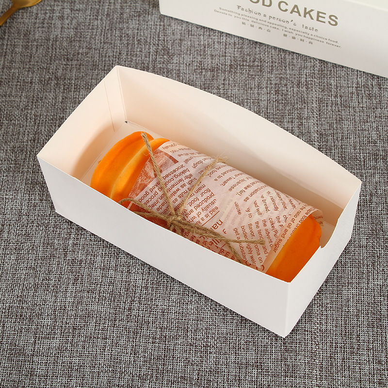 烘焙网红毛巾卷蛋糕包装盒蛋糕卷瑞士卷盒子透明长条打包纸盒定制
