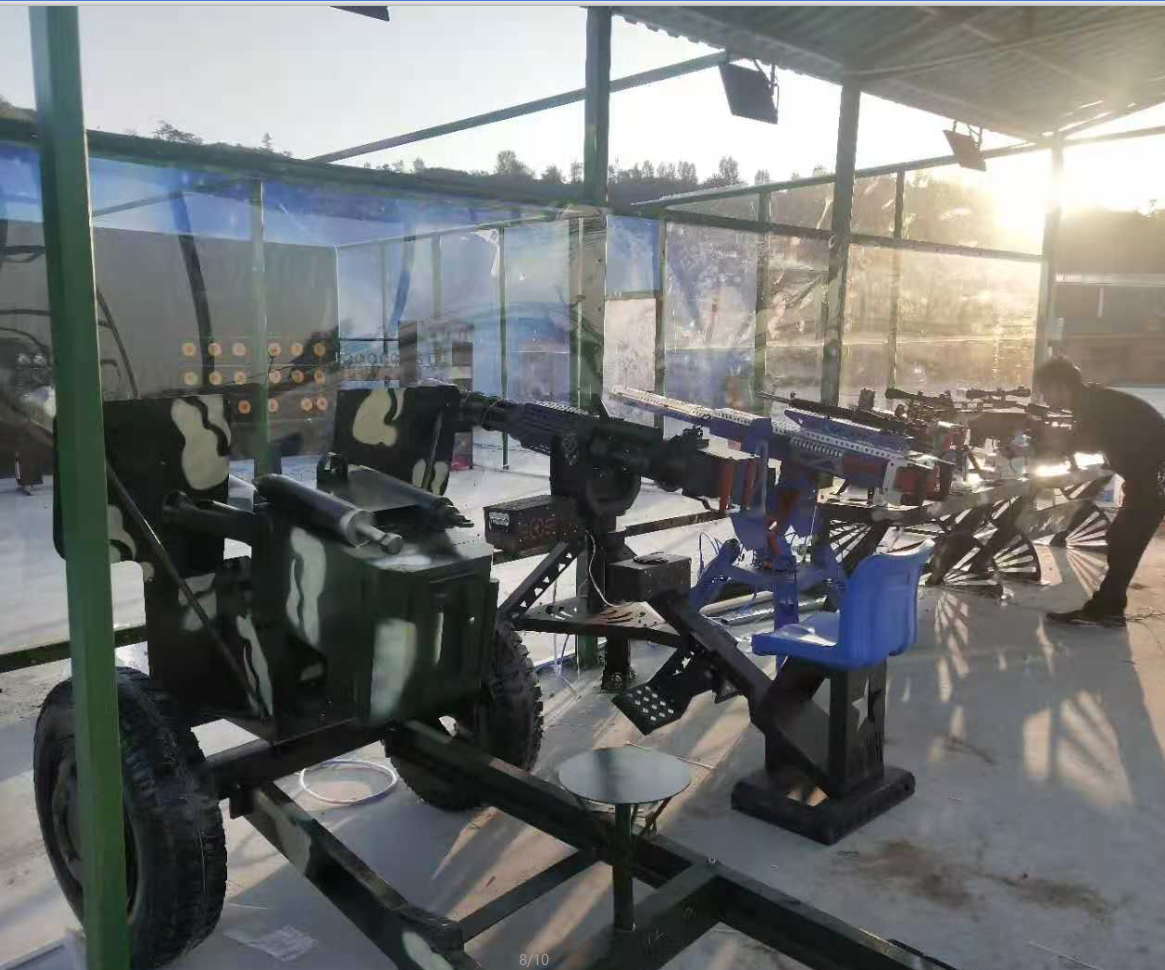 青海共和县景区室外射击场地厂家户外实心橡胶球打靶游乐气炮枪