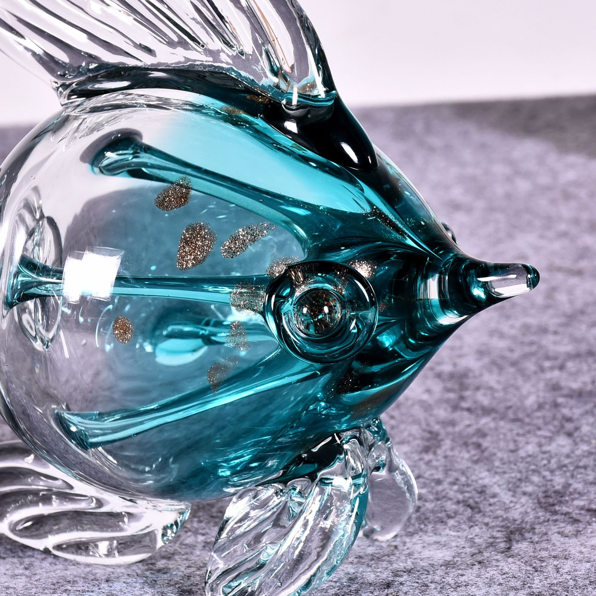 玻璃鱼摆件 批发 高档工艺品装饰品 玻璃金鱼摆件礼品客厅摆件