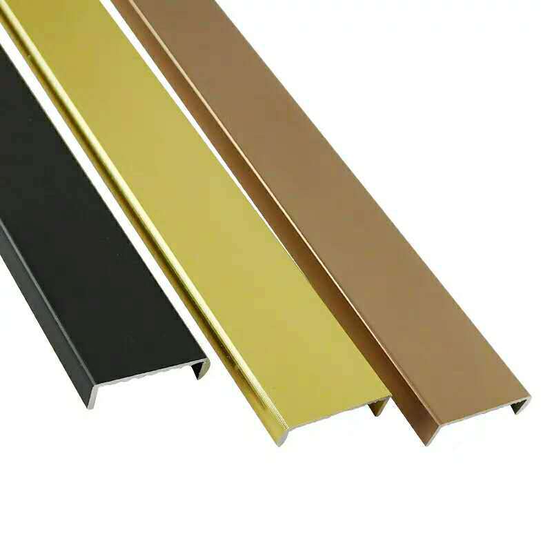 哑黑色u型铝合金装饰封边条 衣柜橱柜免开槽收口线家具优质扣条