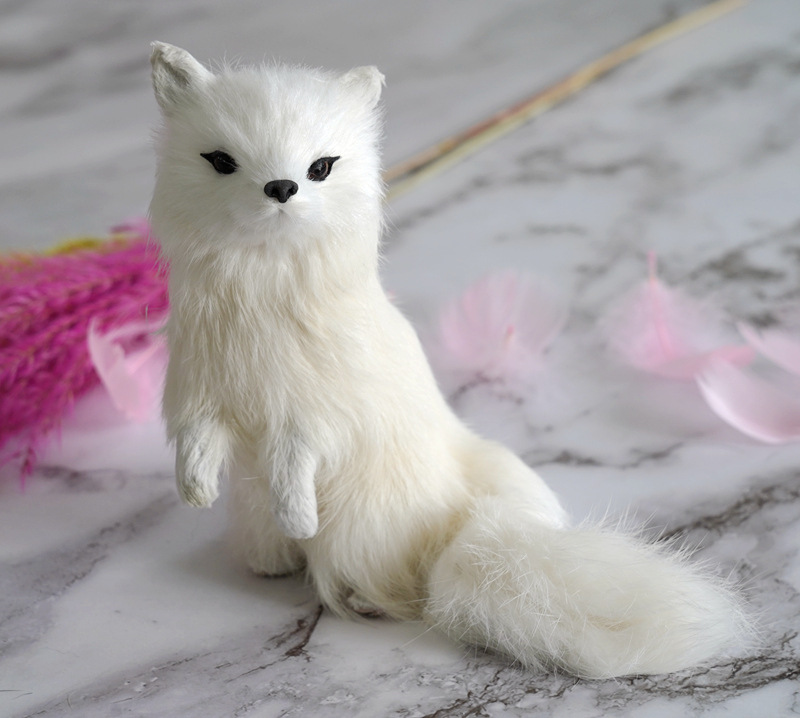 仿真狐狸摆件狐仙黄狐供奉狐仙女友礼物卡通狐狸摄影道具橱窗摆件