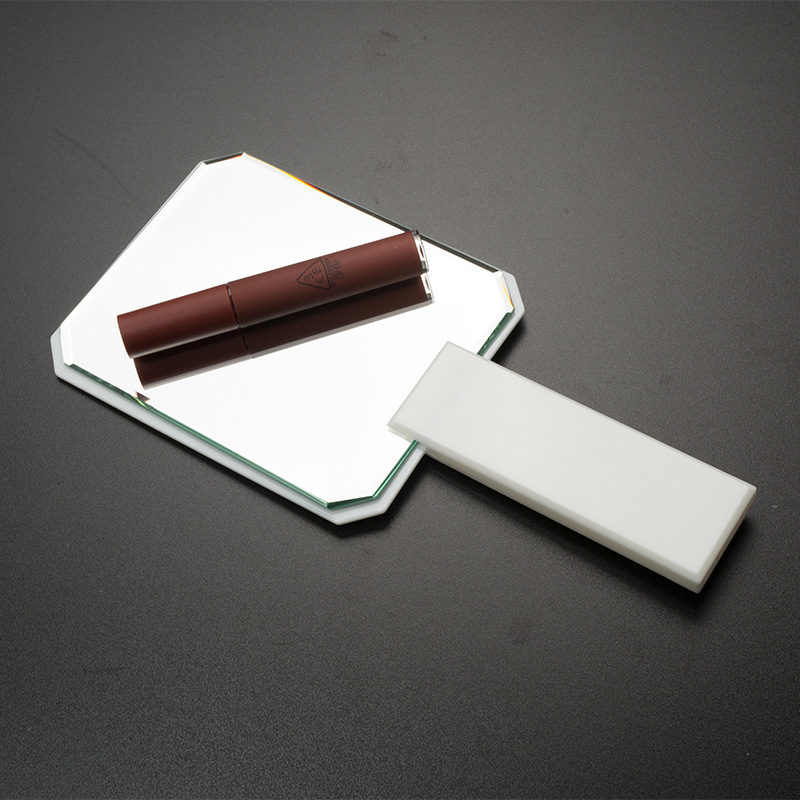 厂家直供miro化妆镜创意迷你美容镜菱形手柄镜logo小镜子礼品批发