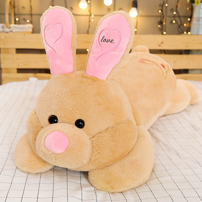 批发可爱趴兔大耳兔毛绒玩具长耳兔公仔玩偶大号布娃娃女生礼物